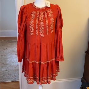 NWT Ulla Johnson Ceres Dress. Clay color. Size 6